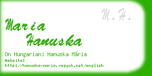 maria hanuska business card